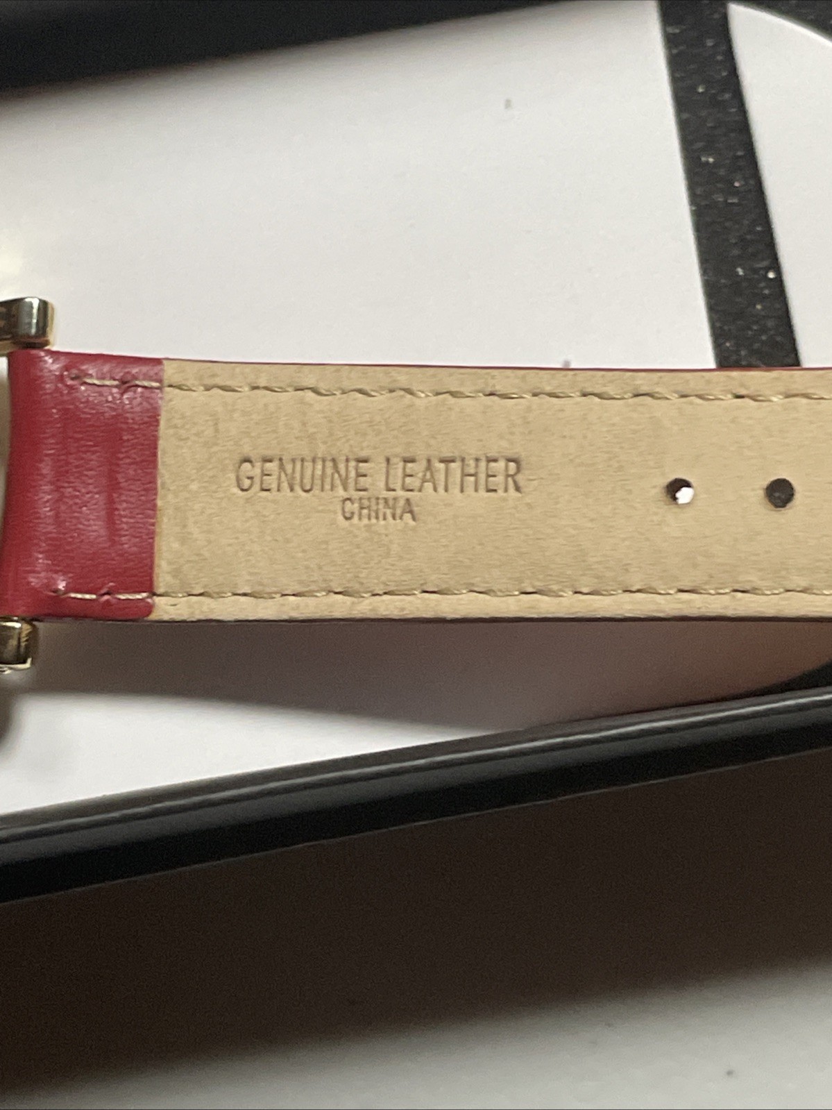 Disney Beauty & the Beast Watch Red Leather Gold tone New In Box (Box 1)