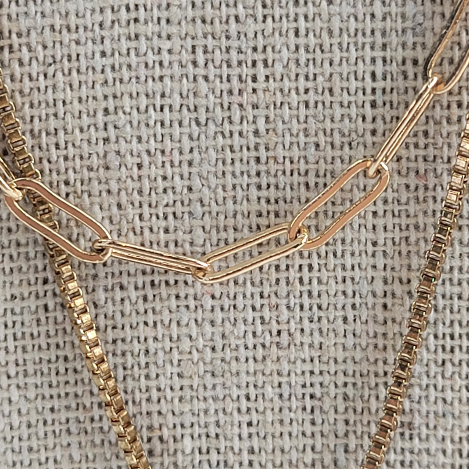 Rose Gold-Tone Double Chain Rhinestone Circle Pendant Necklace 20.5 in