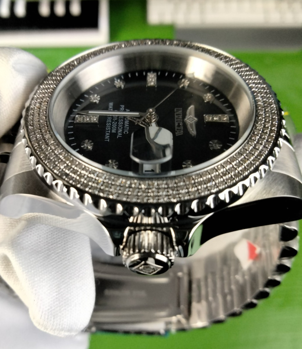 Invicta Pro Diver 38291 Diamond Automatic Watch 42 mm Steel 287 Diamonds WR 200M