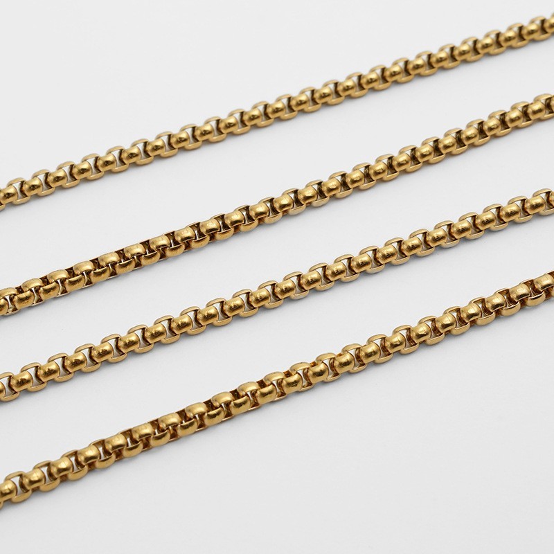 18K Gold Plated Twisted Rope Chain 16“-24” Unisex Layering Chain Necklace