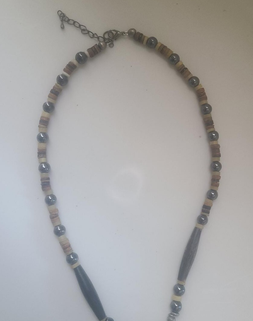 Indian Arrowhead Vintage 1970’s Groovy Bead Choker Necklace – Hippie Bohemian