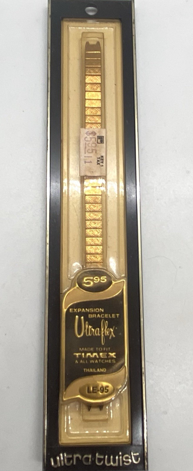 New Ultraflex Ultra-twist Watch Band Ladies Gold Ring End Expansion Steel 5-3/8”
