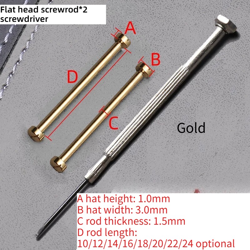 Strap Screw Rod Notch Strap Connection Rod Stainless Steel Watch Strap Rod