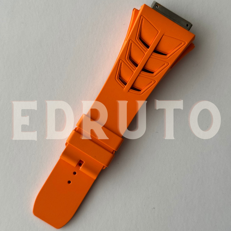 Replacement Orange FKM Rubber Watch Strap For Richard Mille RM030 35-02 /03