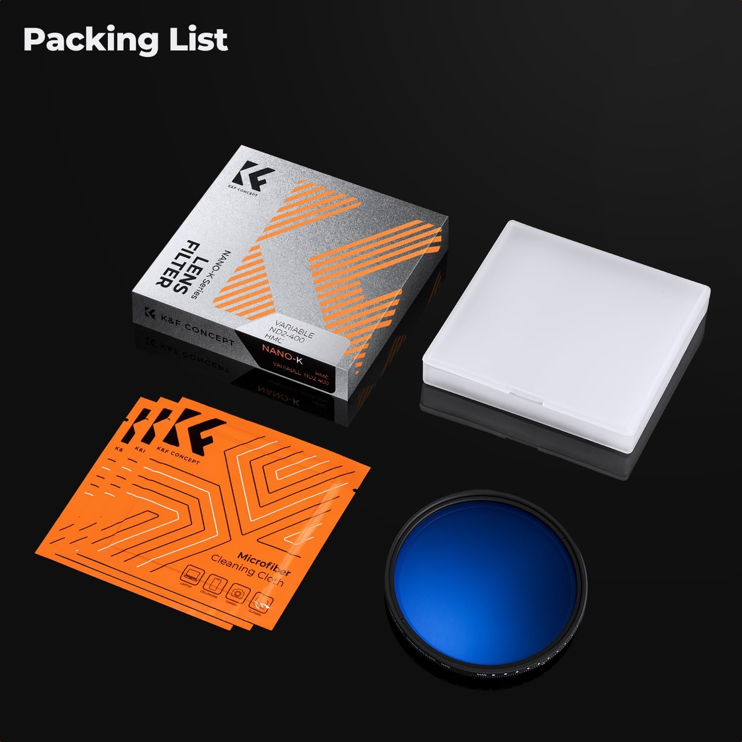 39Mm Variable ND Lens Filter ND2-ND400 (1-9 Stops) 18 Multi-Layer Coatings Ad…