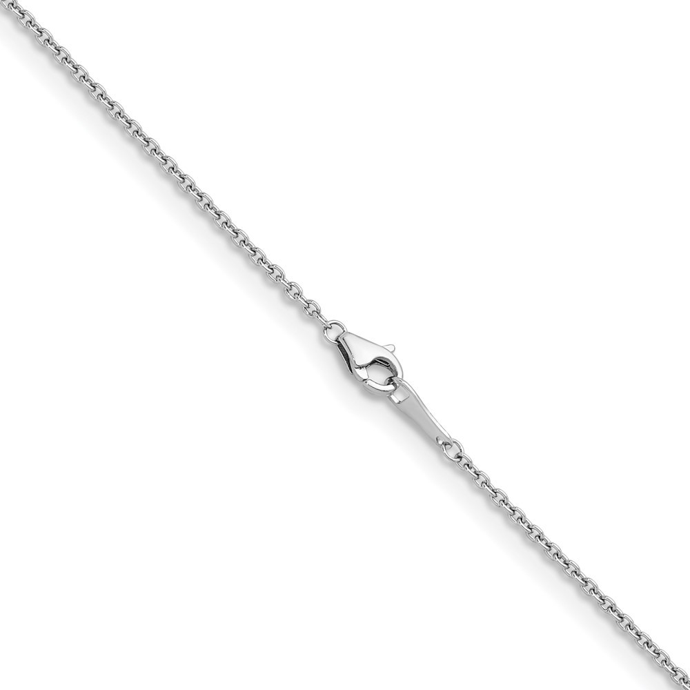 Platinum 1.6mm Solid Cable Chain 24″ Necklace for Women Men 6.16g