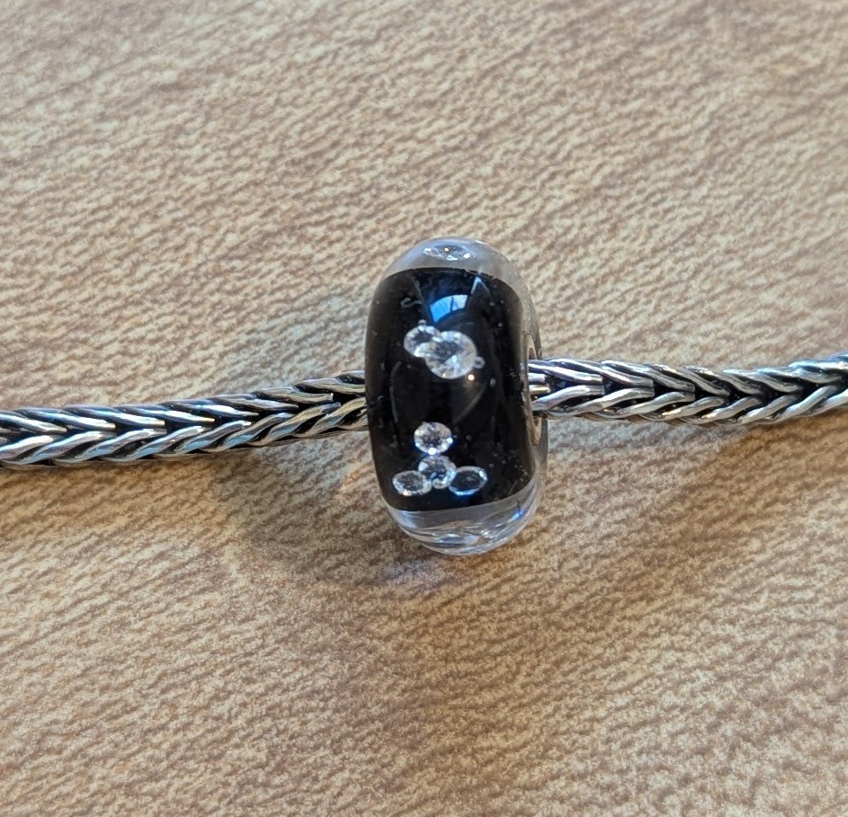Authentic TrollBeads The Diamond Bead, Black