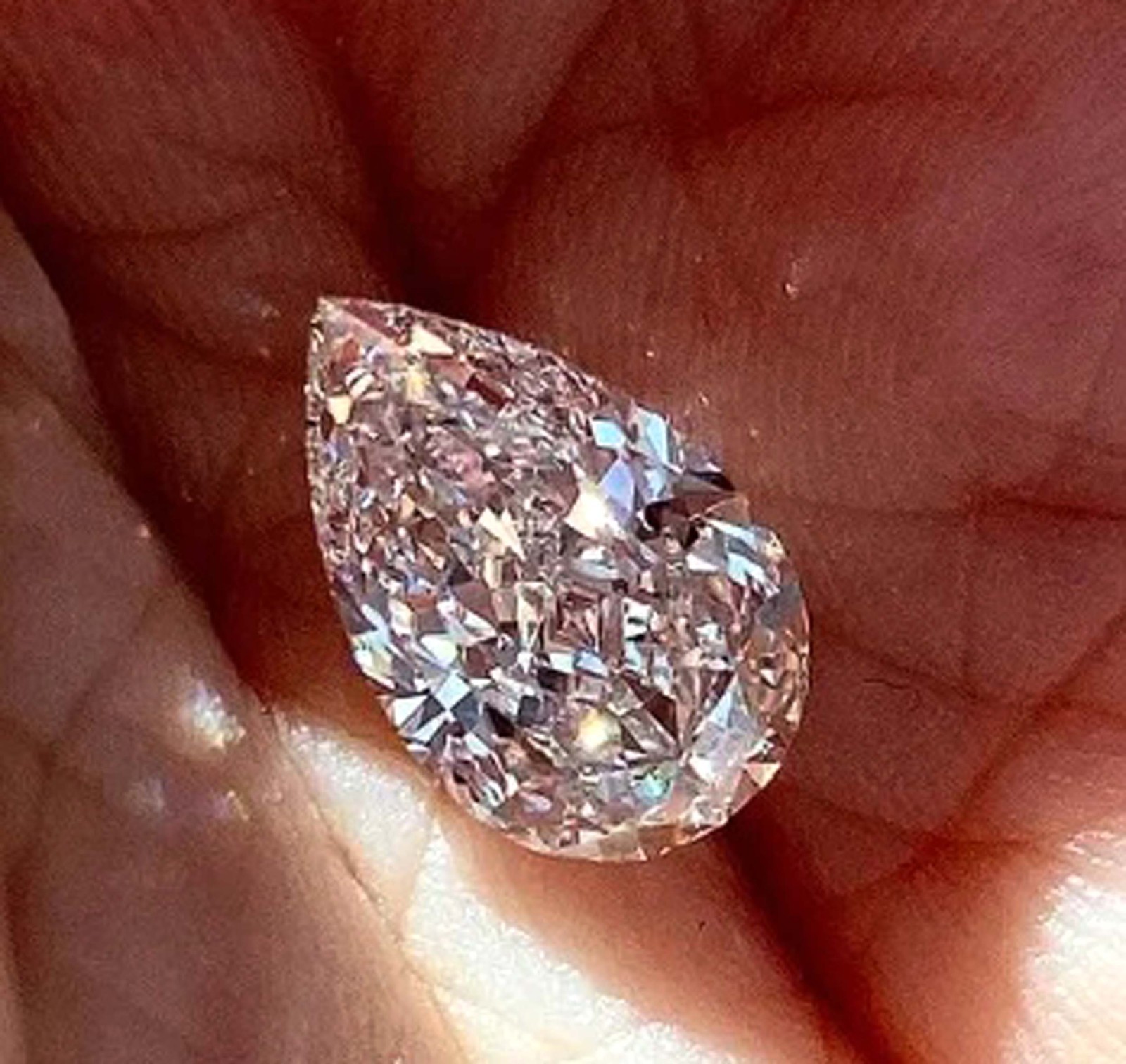 IGL Certified 2 Ct CVD Diamond Pear Shape F Color IF Clarity Lab Grown Gems 5OSS