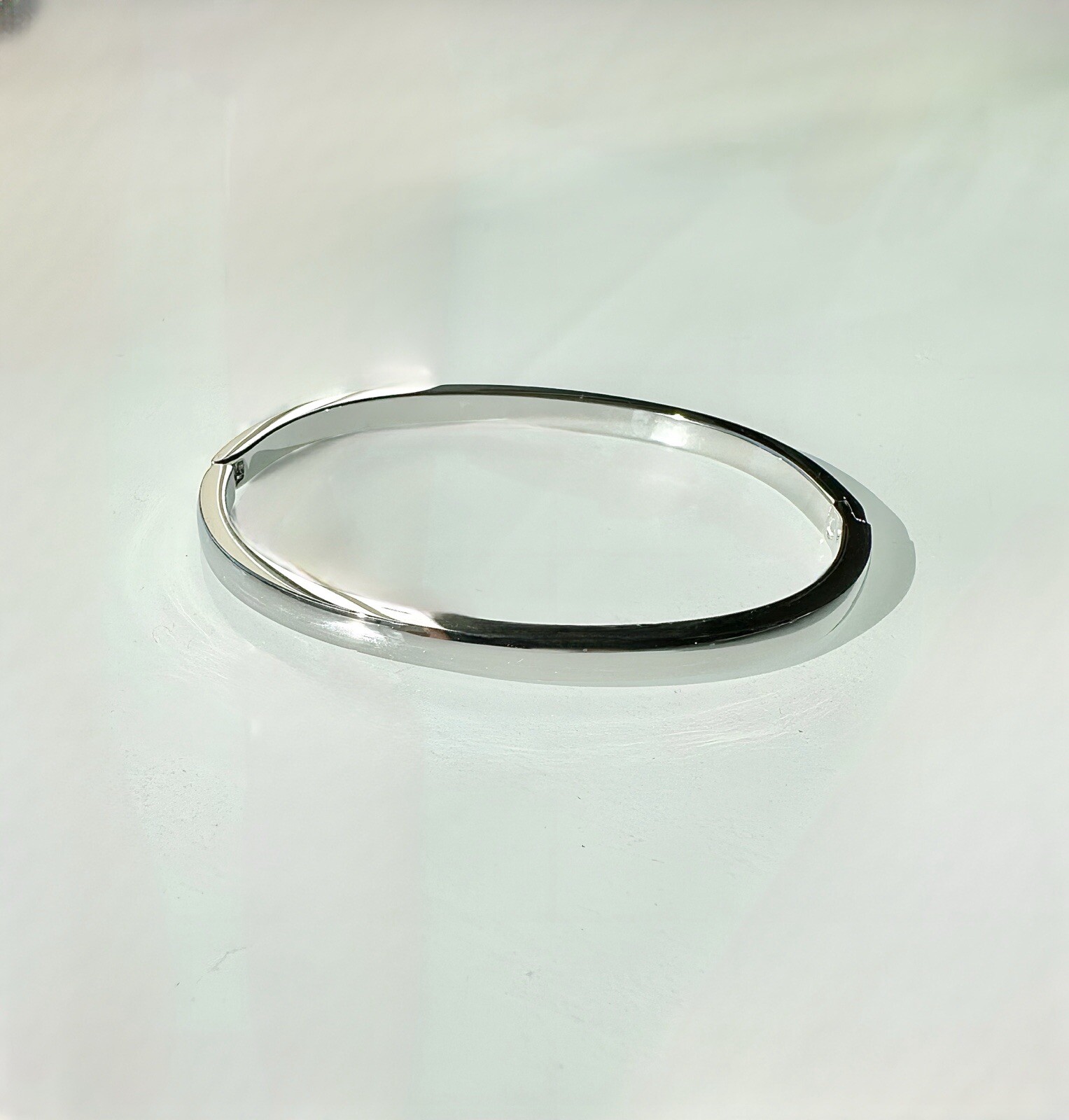Pack of 2 -(1 Silver + 1 gold) Stainless Steel Plain Tarnish-Free Bangle Size 7