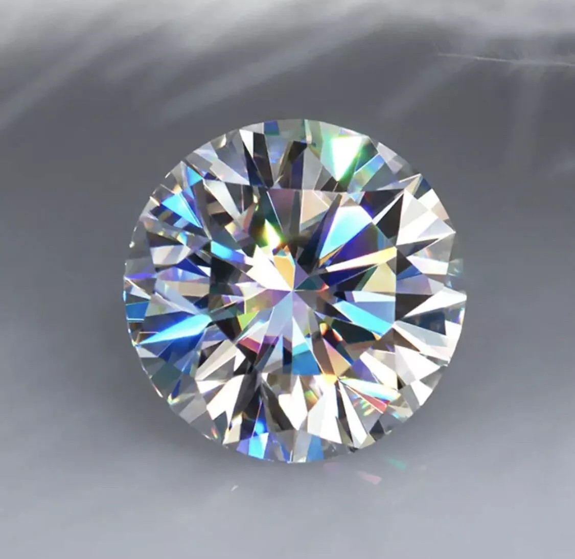 GIE Certified 11X11 mm Round Cut VVS1 Lab Created Diamond with D-color