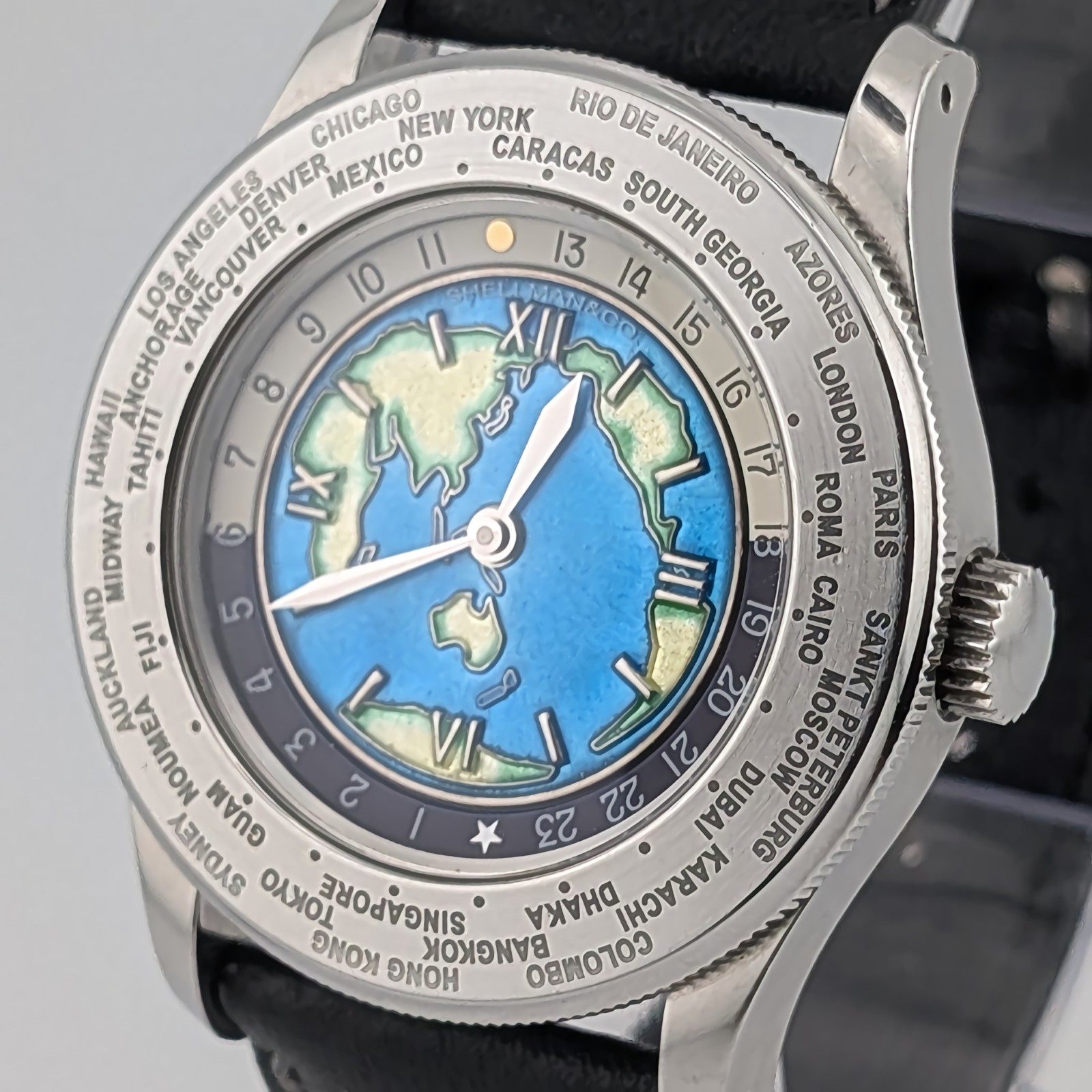 Shellman World Time Minute Repeater Cloisonne 6880-T003699TA Overhauled