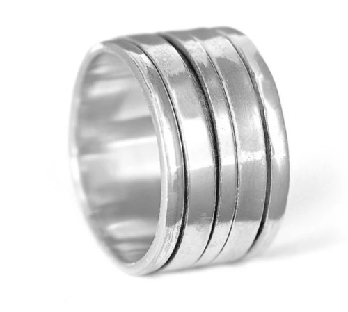 925 Sterling Silver Spinner Ring Band Ring Wedding Ring Handmade Ring All Size