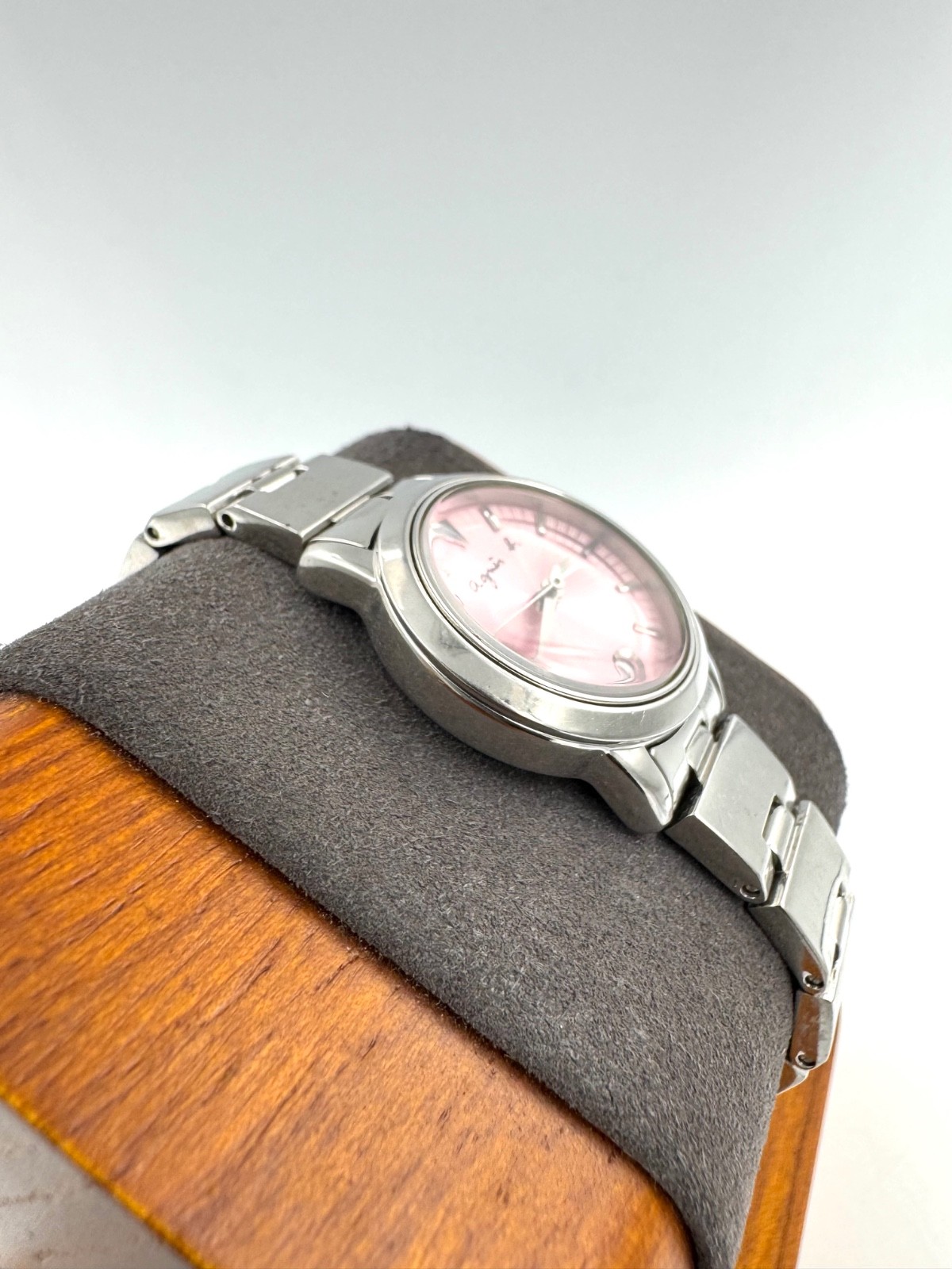 agnes b 28mm Women Quartz Watch New Battery working 7N82-0CS0 f3070