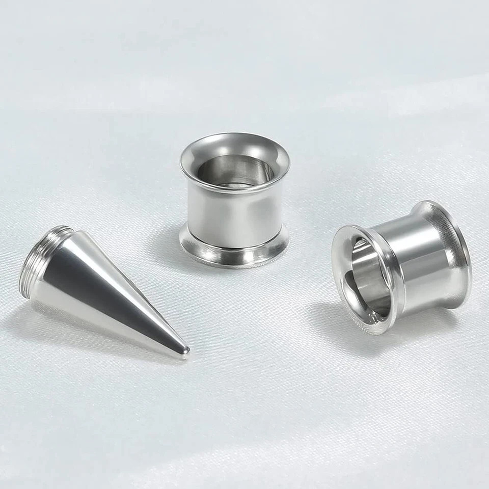 36PCS Ear Gauge Stretching Kit Stainless Steel Double Flare Alloy Tapers 2 In…