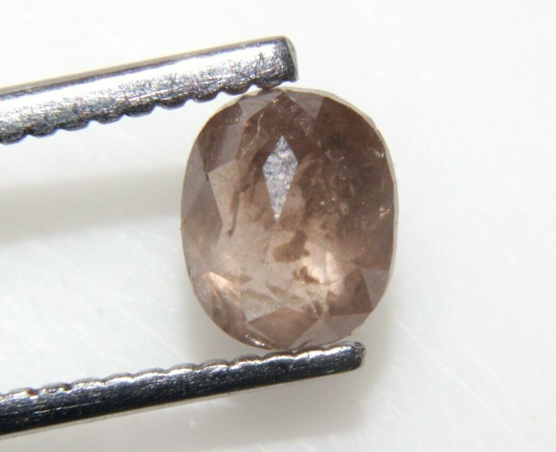 1.11 CTS NATURAL OVAL SHAPE CHAMPAGNE ROSE CUT DIAMOND 6.45×5.35×3.68 MM