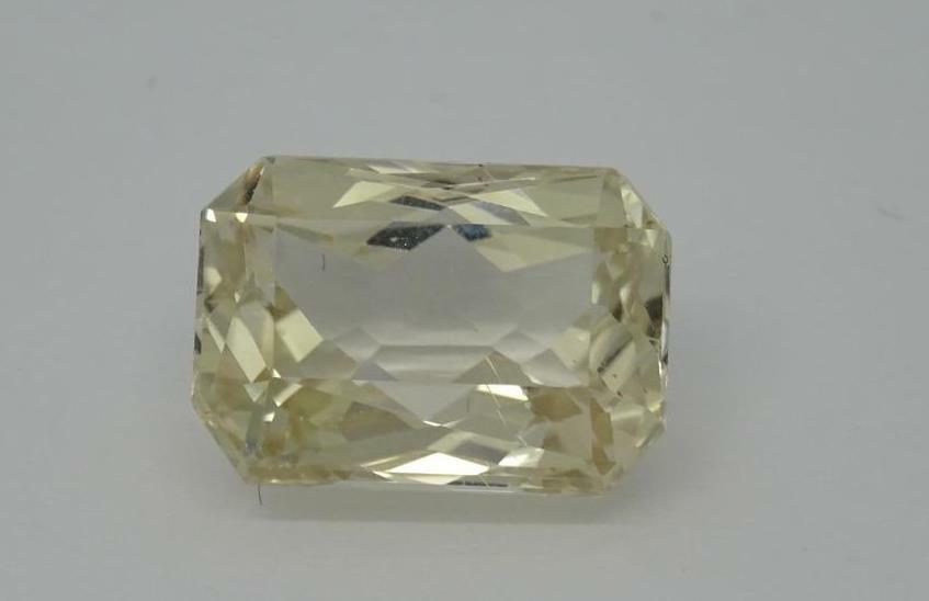 16.60ct Natural Loose Yellow Kunzite Faceted Emerald Cut Stone,16.80mm x 12.15mm