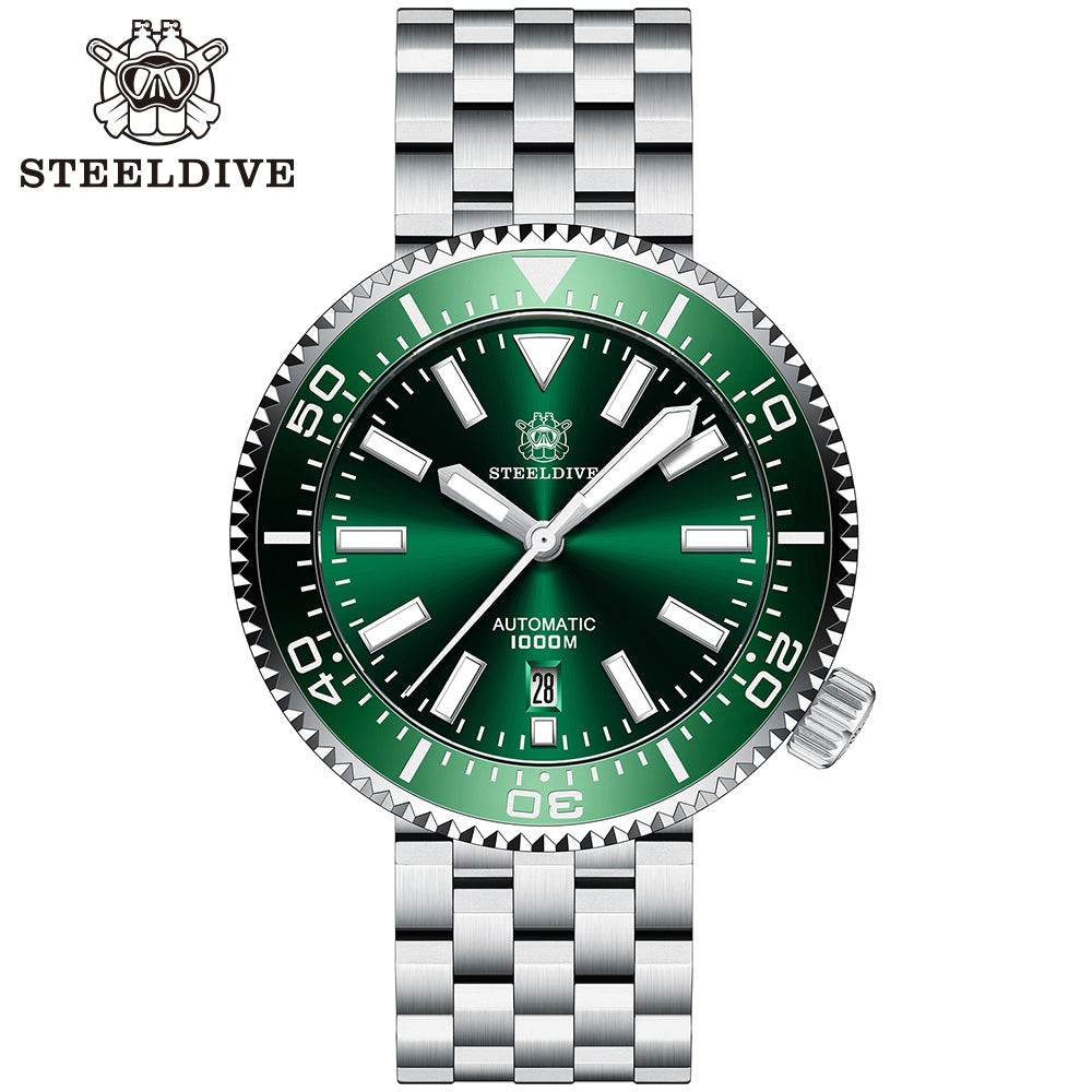 STEELDIVE SD1976 Mens 46mm 1000M Automatic Dive Watch NH35 Sapphire Steel
