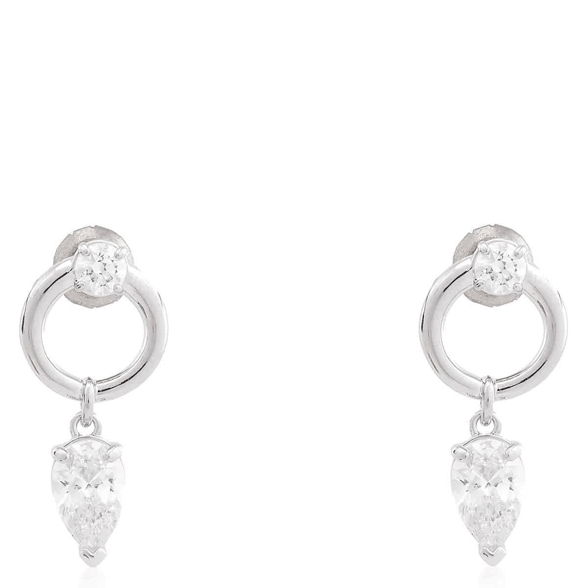 Swarovski Mesmera Rhodium Plated Drop Earrings