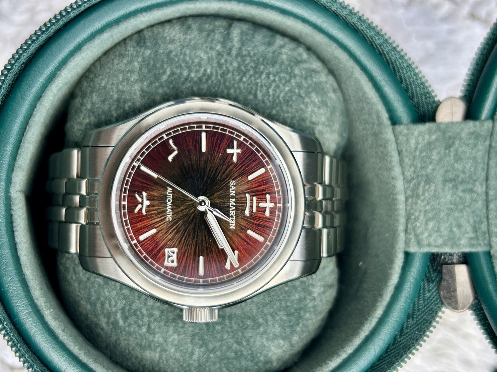 San Martin 39mm SN0144 – Sunburst Brown
