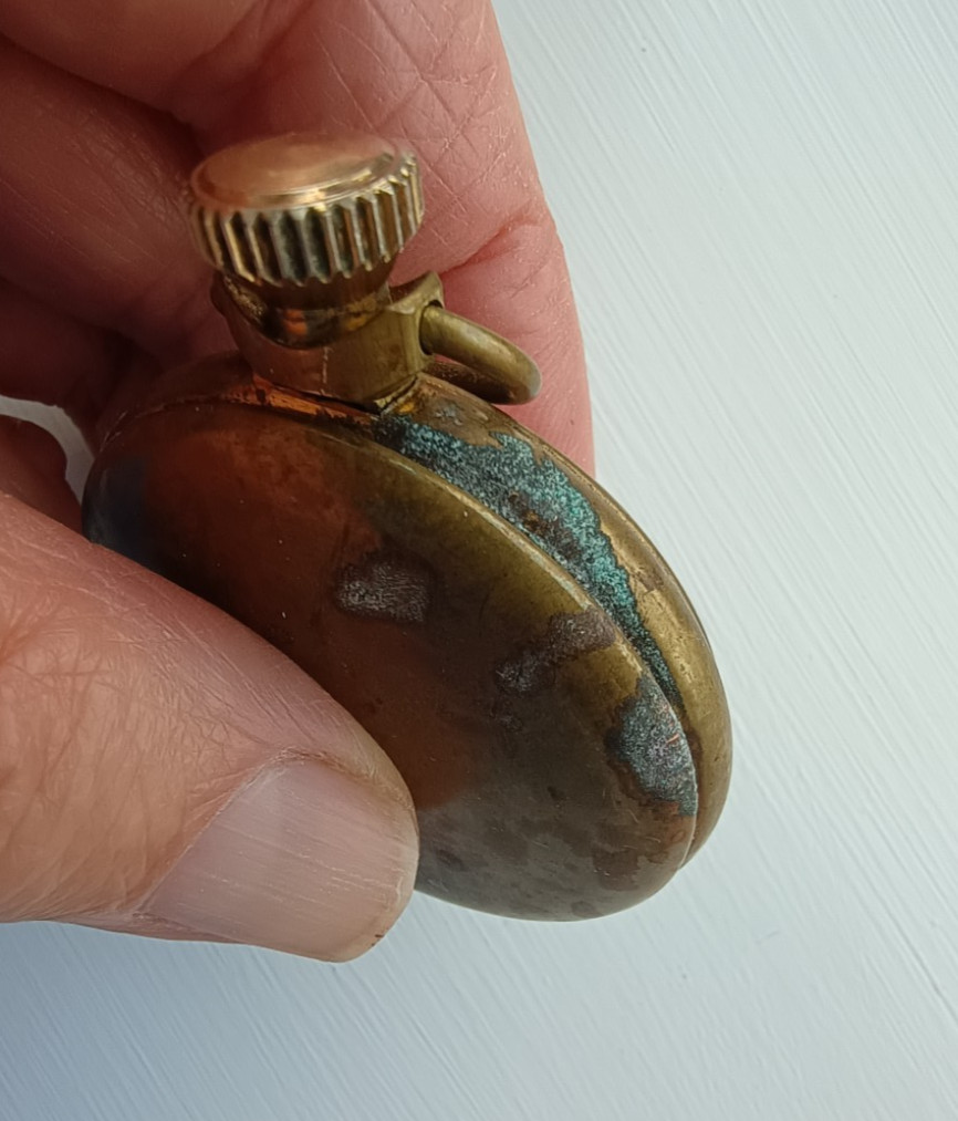 Mid 20th Century – TIMEX POCKET WATCH with BRASS CASE – WORKING ORDER