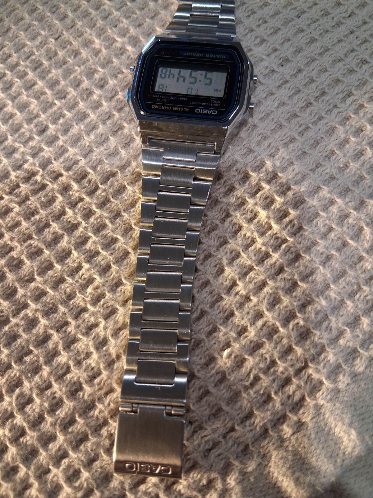 Vintage Casio Digital Watch 593 A158W, Great Condition, Stainless Steel