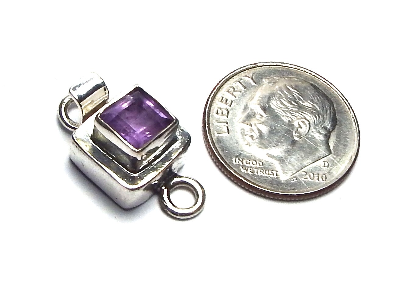 925 Sterling Silver Stone 20mm Box Clasp CHOOSE STONE /BX2
