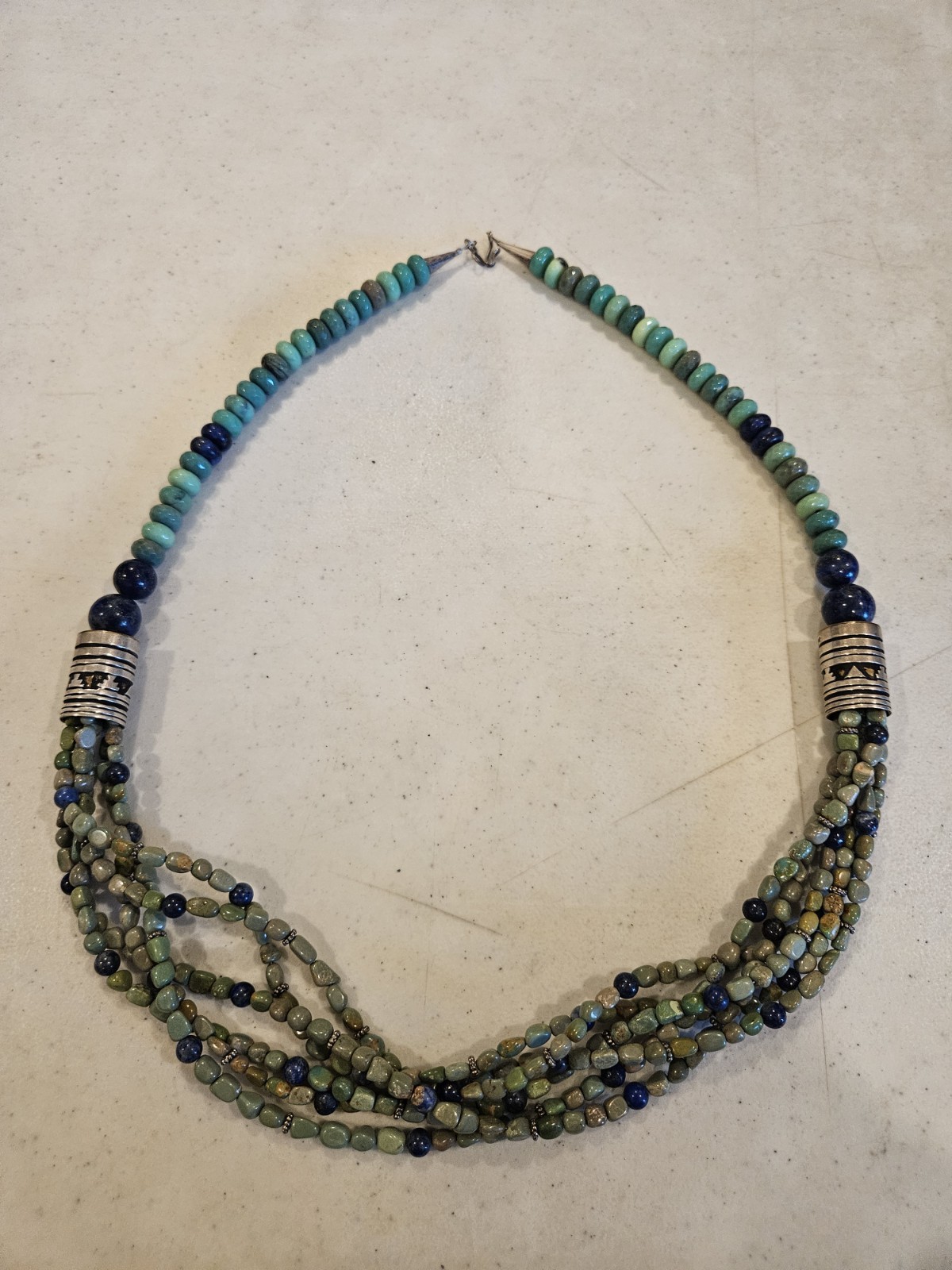 Tommy Rosita Singer T R Sterling Silver Multi Strand Bead Necklace 30inch