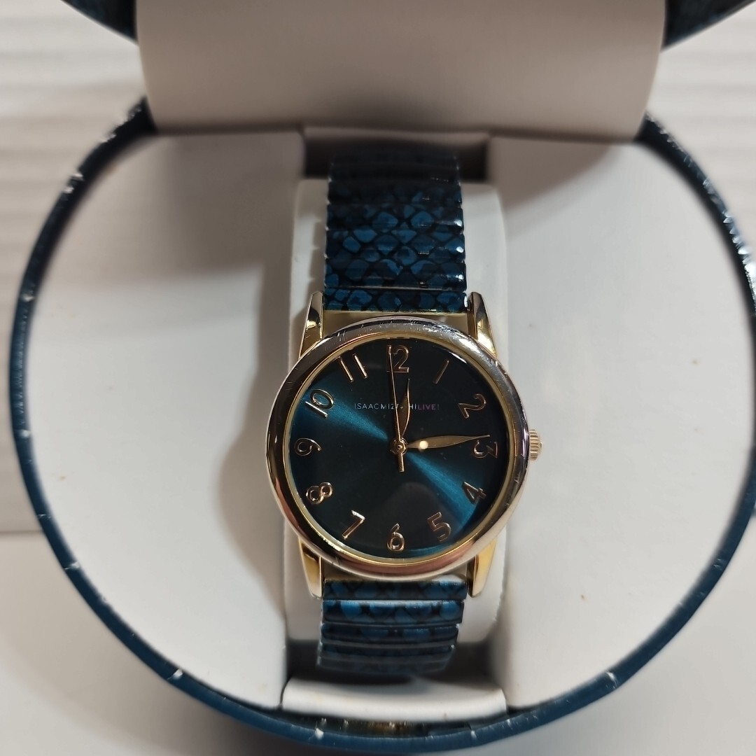 Isaac Mizrahi Live! Watch Aqua Blue Stretch Band Needs Battery