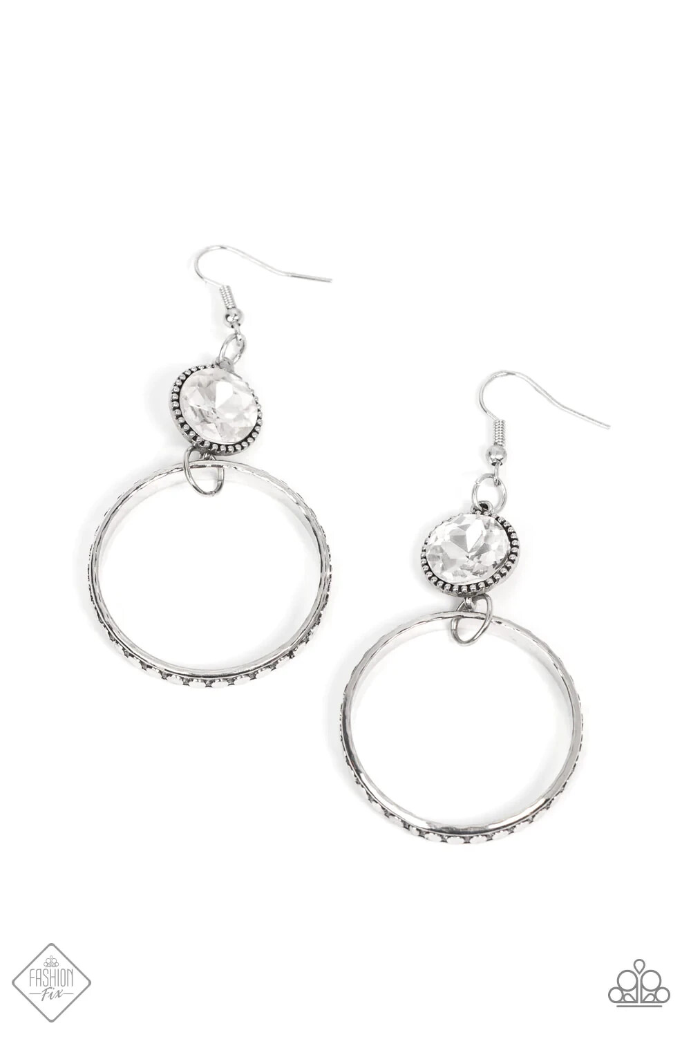 Paparazzi STANDALONE SPARKLE white earrinhs