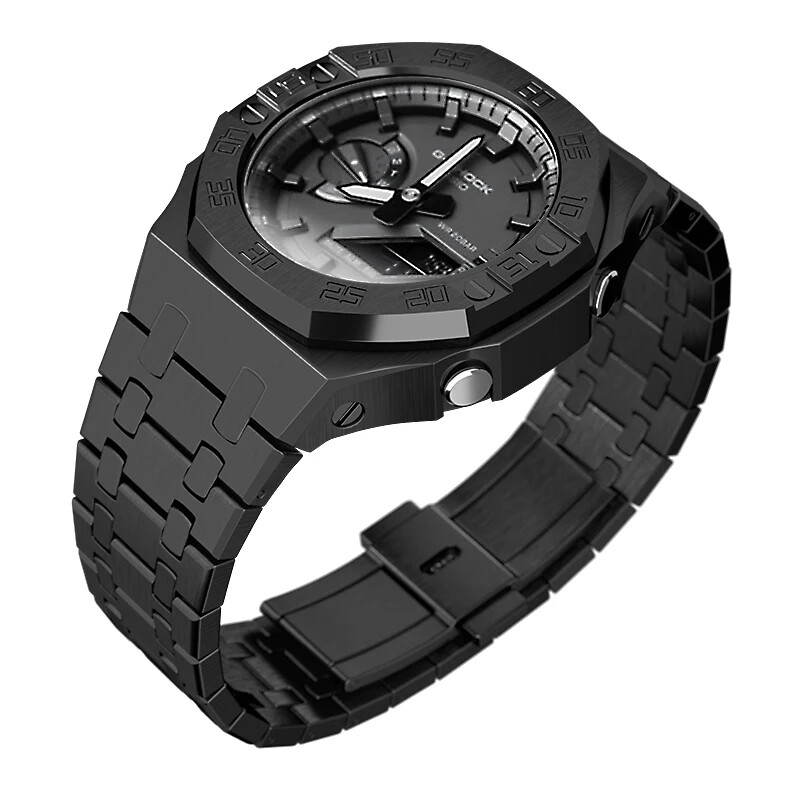 Dial Bezel Mod Kit Steel Case Strap for G-Shock GA-2100/2110 Refit Cover AP Band