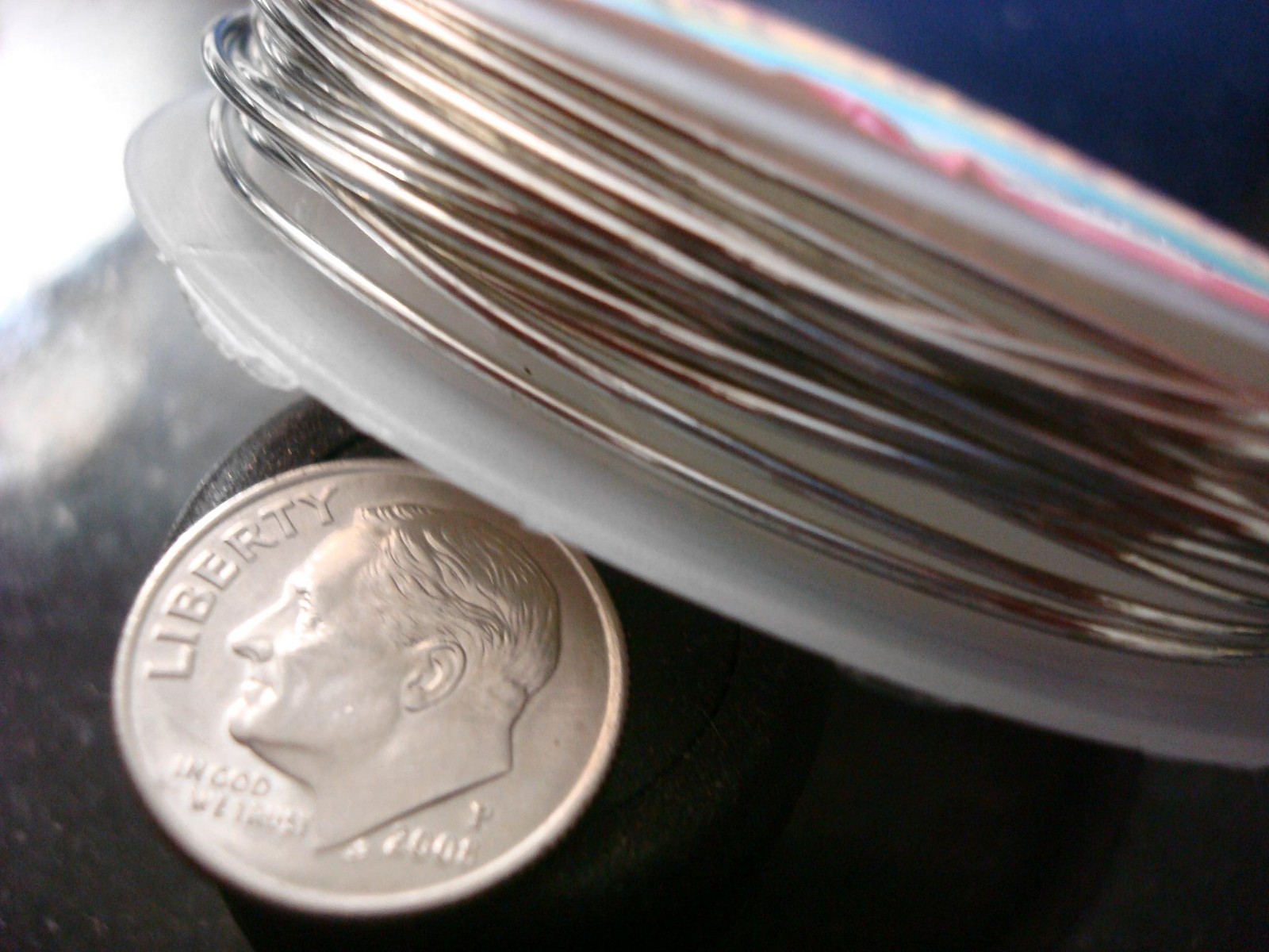 1mm Silver plated copper round wire 18ga create wire wrapped jewelry 8.2′ pw007