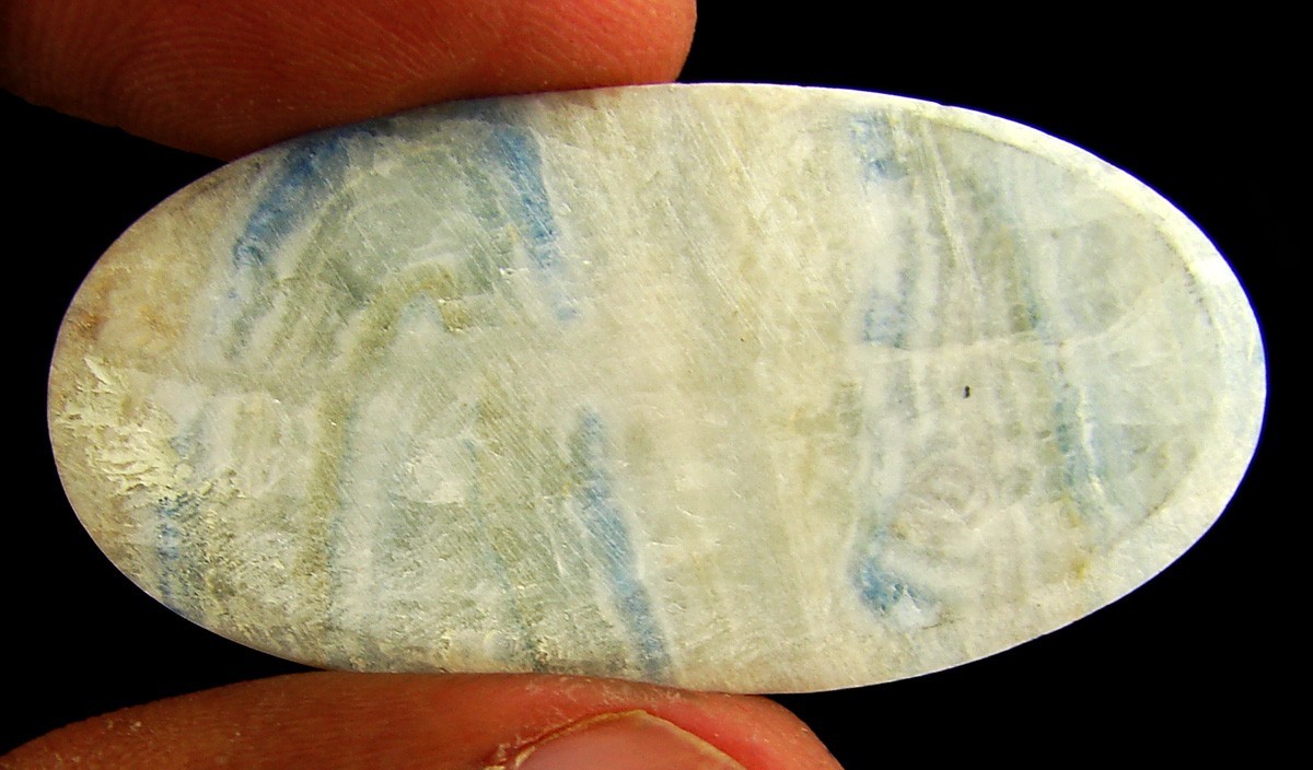 40.55 Ct Natural Blue Scheelite Loose Gemstone Cabochon Wire Wrap Stone – 62932