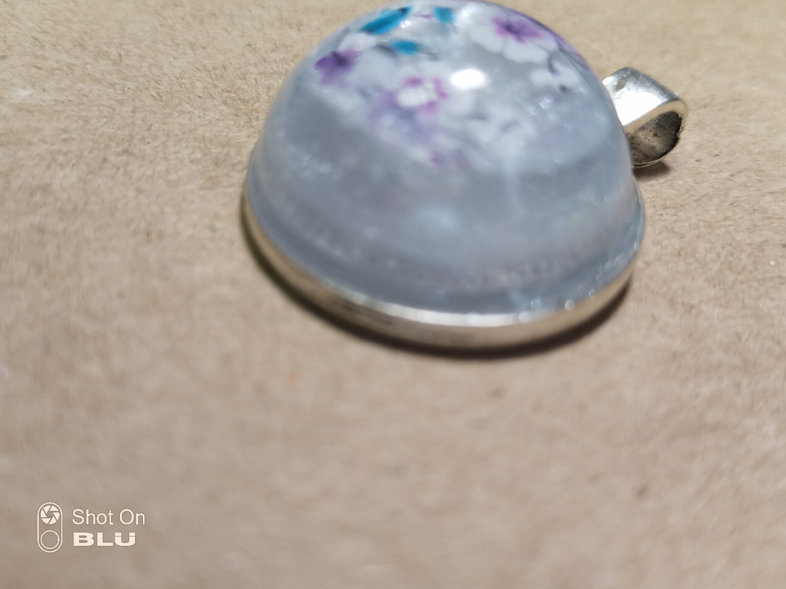 Resin Pendant Necklace Hand Crafted