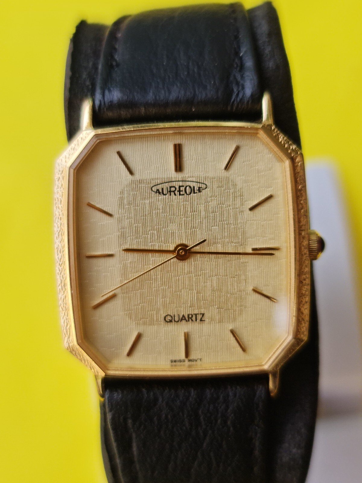 Vintage Aureole Tank Quartz Original Swiss Unisex Watch