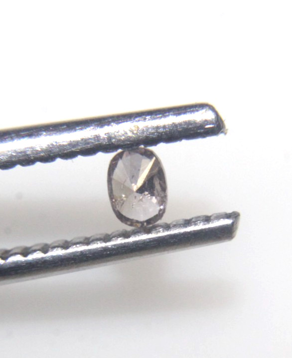 0.09Ct Natural Oval Shape Champagne Color Rose Cut Diamond 3.16×2.27×1.50 MM