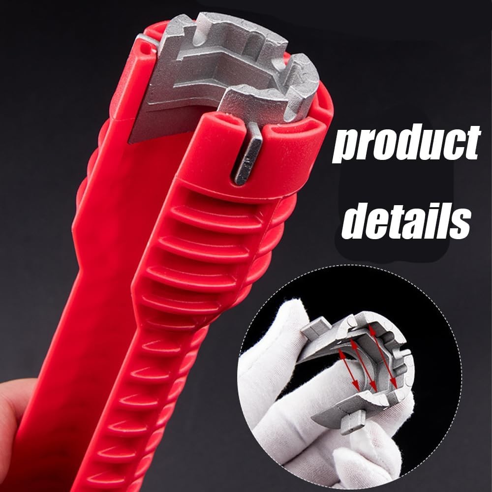 14 in 1 Faucet and Sink Installer Tool, Multifunctional Wrench, Red