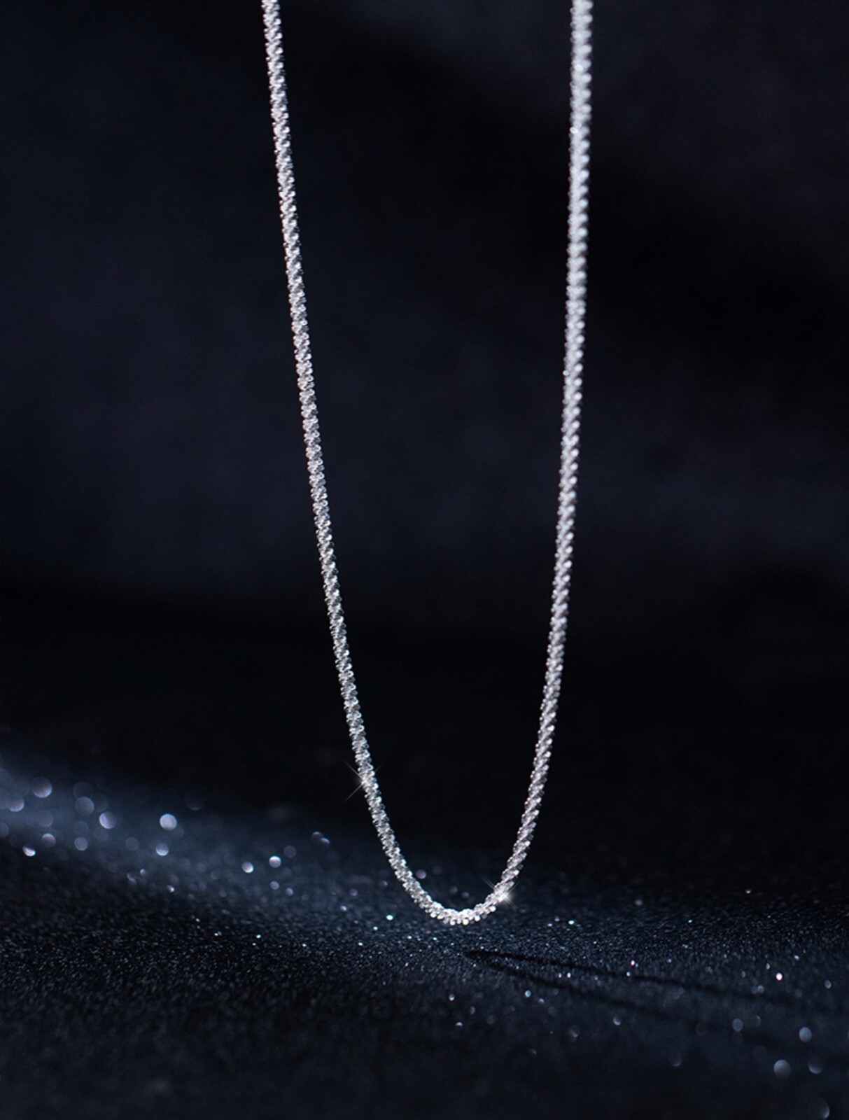Stunning Genuine 925 Sterling Silver 2mm Starry Chain Necklace Jewelry 16″- 32″