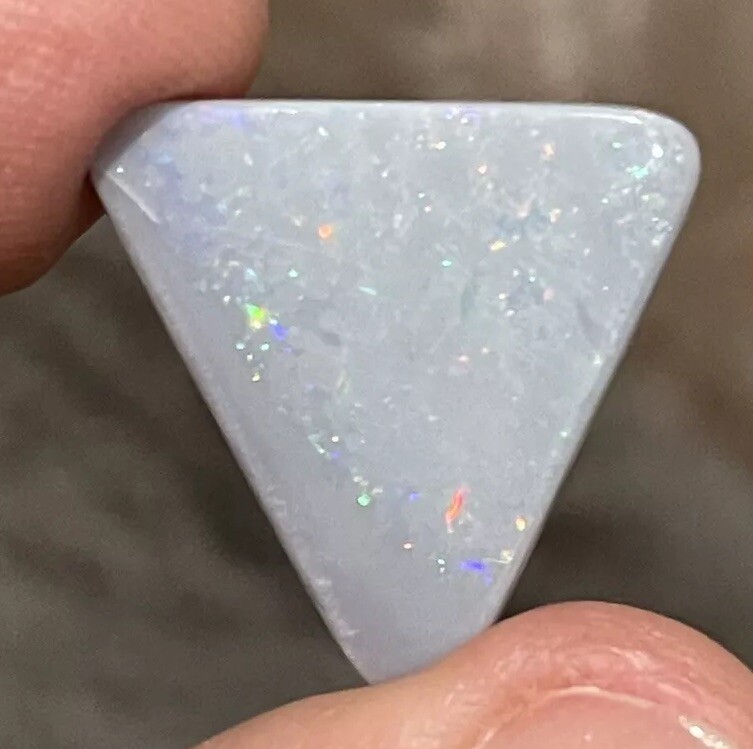 9.9ct 20.6×19.8x4mm Sparkly Fine Gray Australian Opal Cabochon Loose Gemstone
