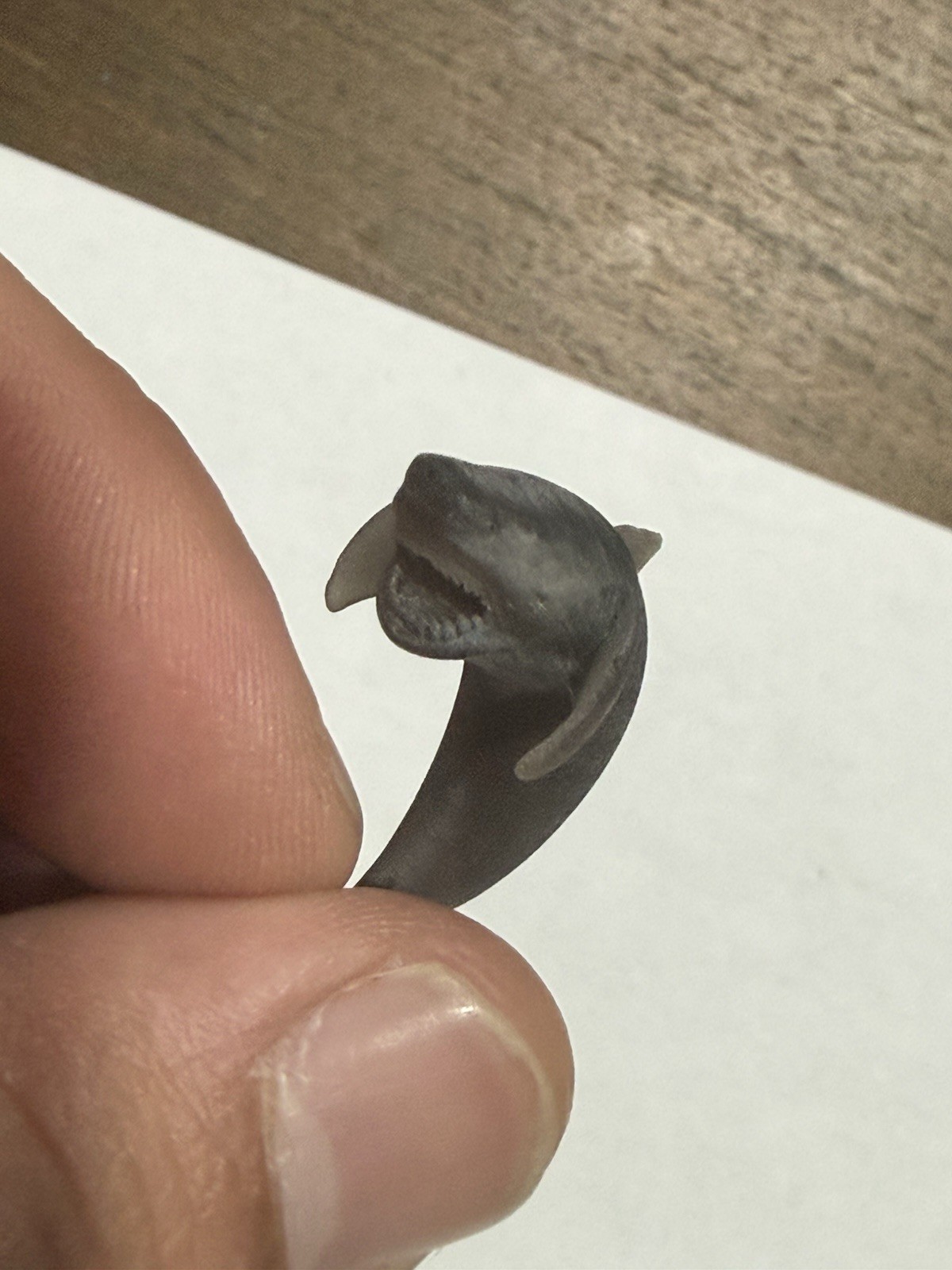 00G 10mm Great White Shark Ear Tunnels Plugs Pair 3D Printed Black Ocean Marine
