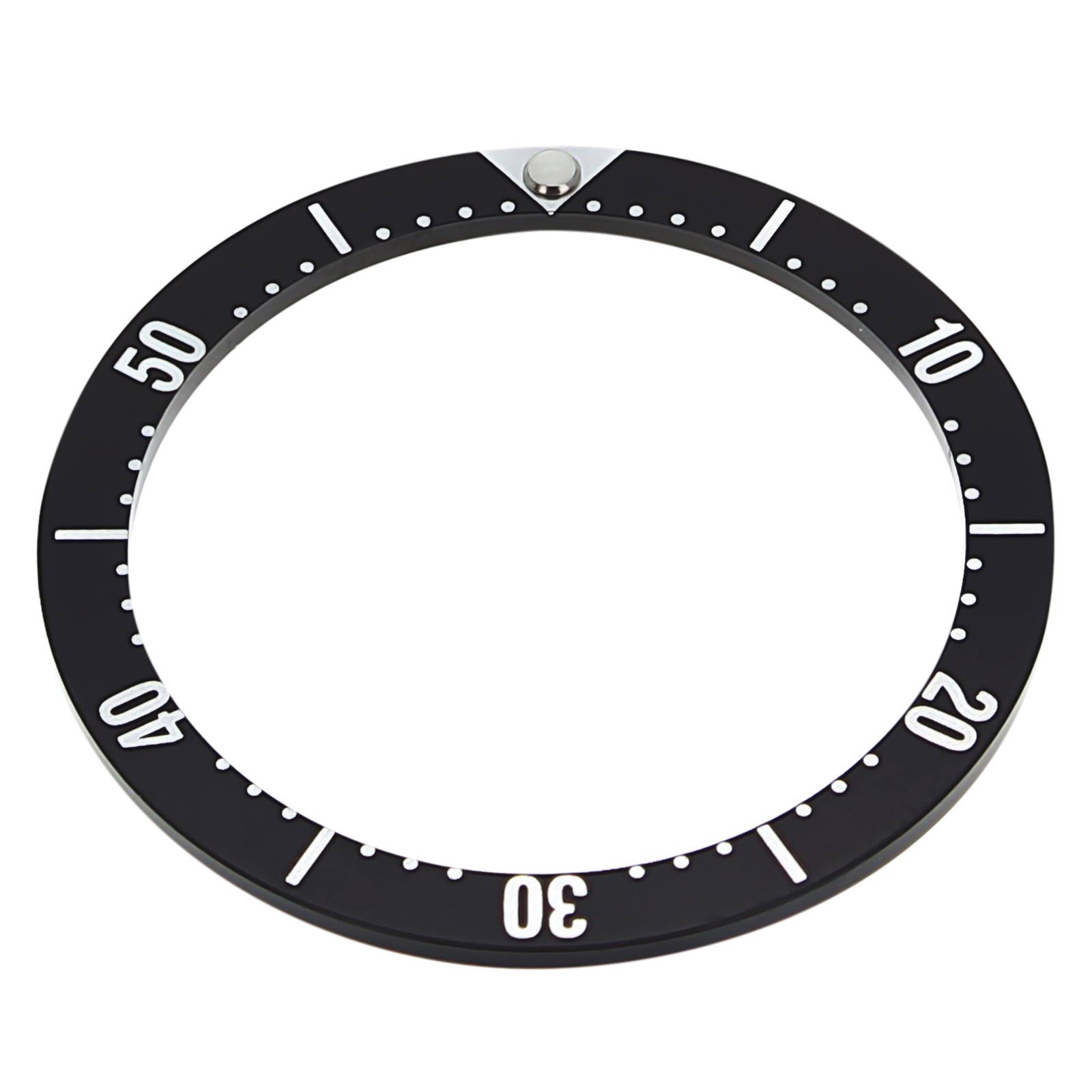 Black Flat Replacement Bezel Insert 33.50mm x 27.40mm For Tag Heuer 2000