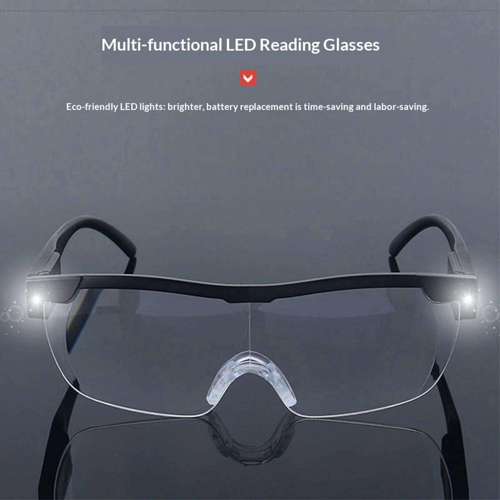 LED Light Magnifying Glasses Hands Free for Reading Crafts Hobbies Close Work