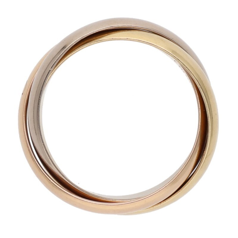 Cartier #53 US6-6.25 Trinity Classic K18YG PG WG Ring 5878