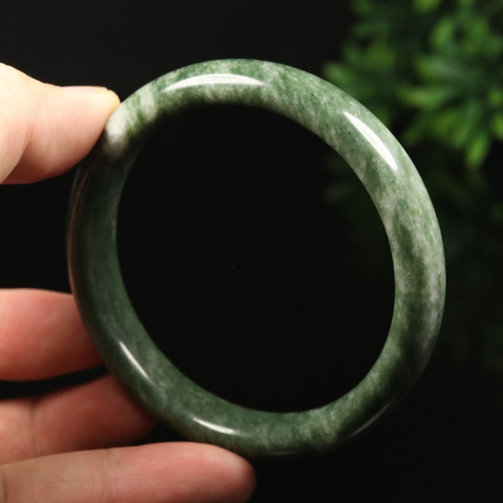 61mm Grade A 100% Natural Green Jade Bracelet Bangle Women’s Bracelet 61888