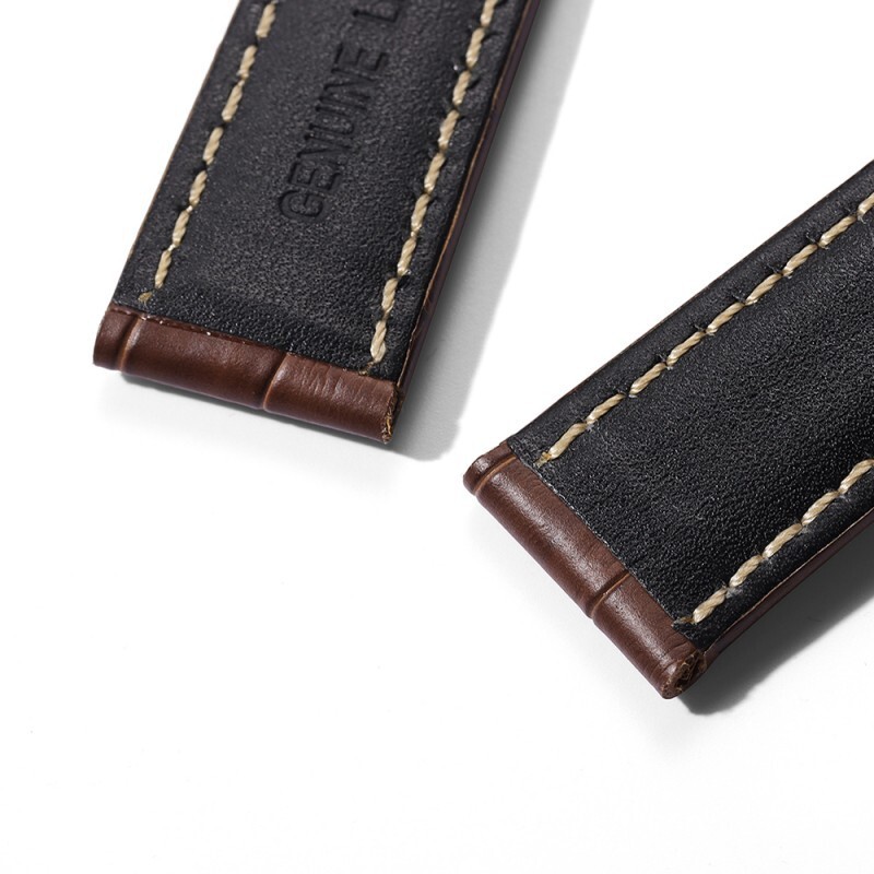 Premium Crocodile Grain Genuine Leather Watch Band Strap 20/22/24/26mm Universal