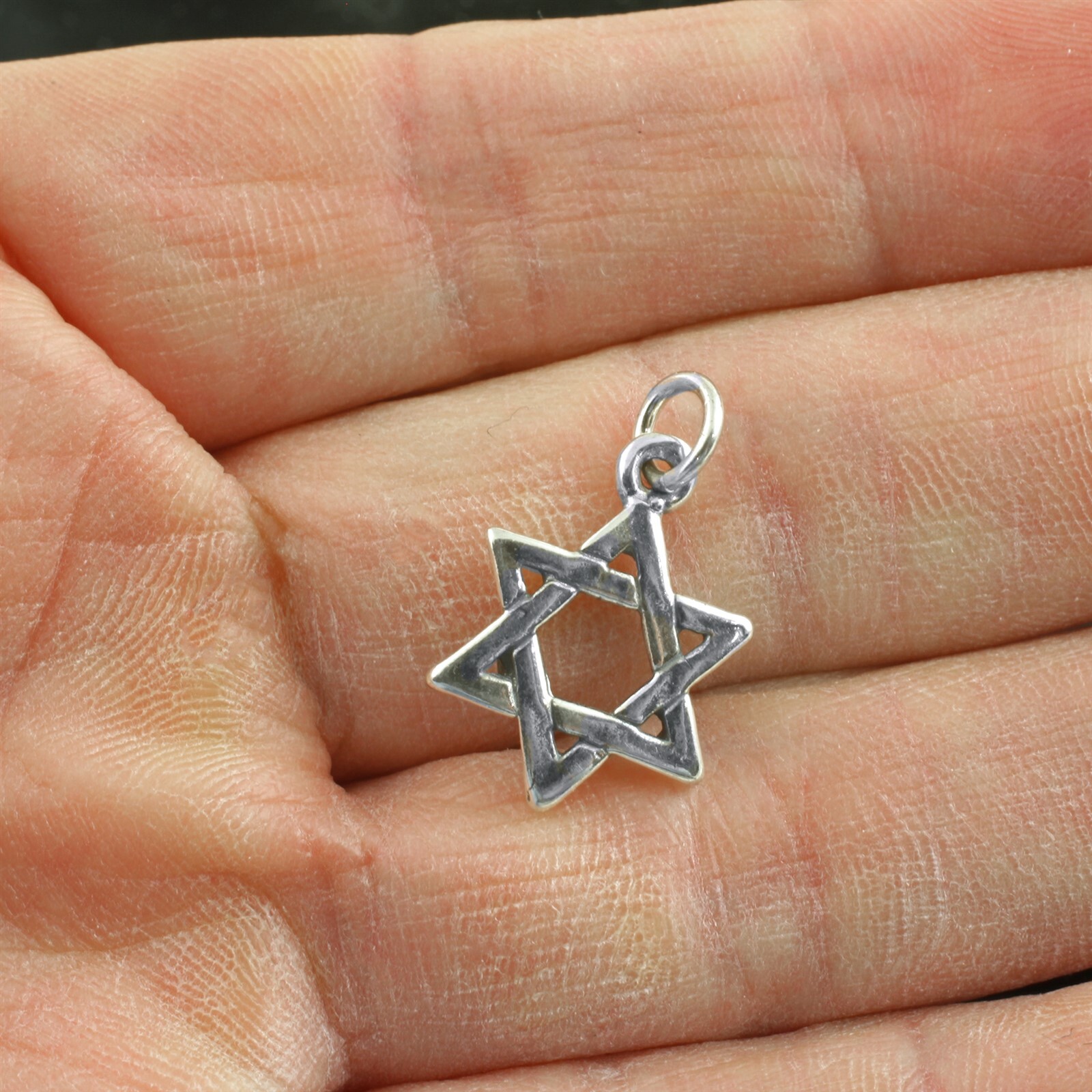 925 Sterling Silver Jewish Star of David Israel Charm Pendant