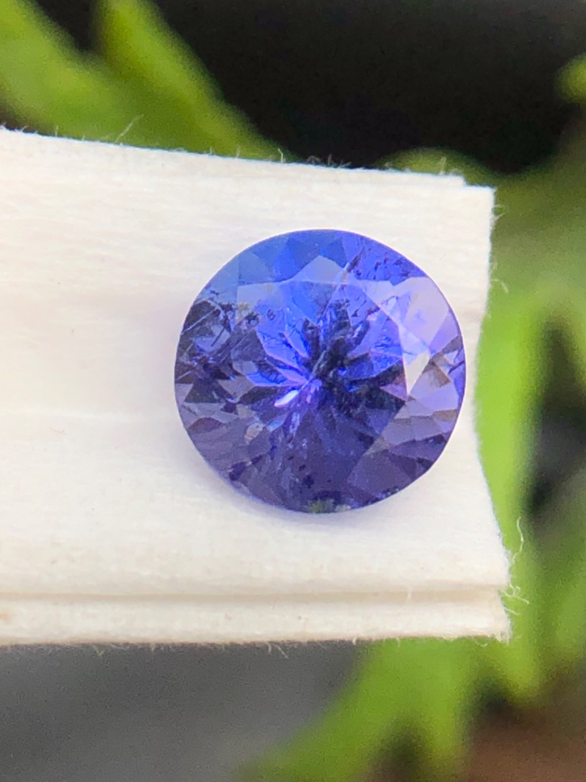 6 MM Natural Purple Blue Tanzanite Round Cut Inclusion Loose Gemstone
