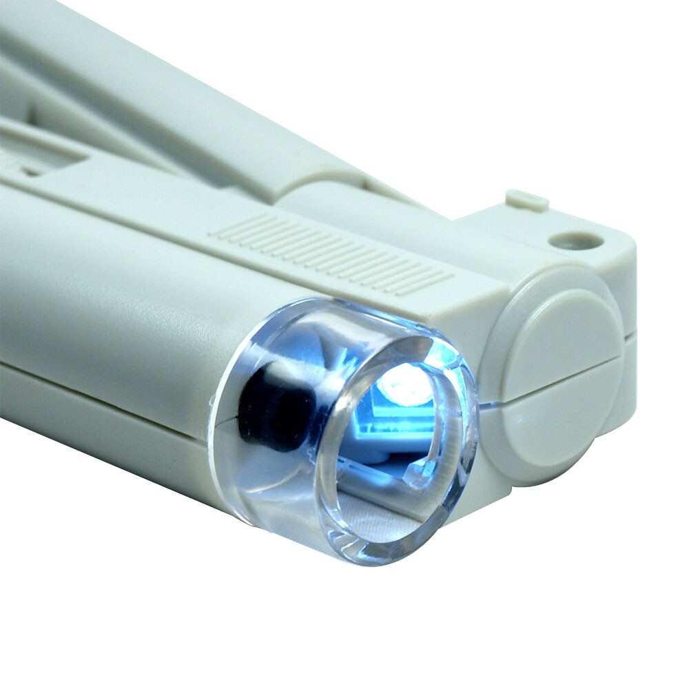 100X Zoom Handheld Lighted Microscope Jewelers Magnifier Loupe # MG10085