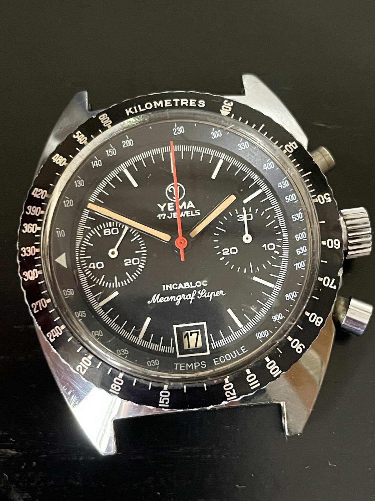 Yema Motorsports Chrono Date, Meangraf Super (reference 721122) Needs Pusher