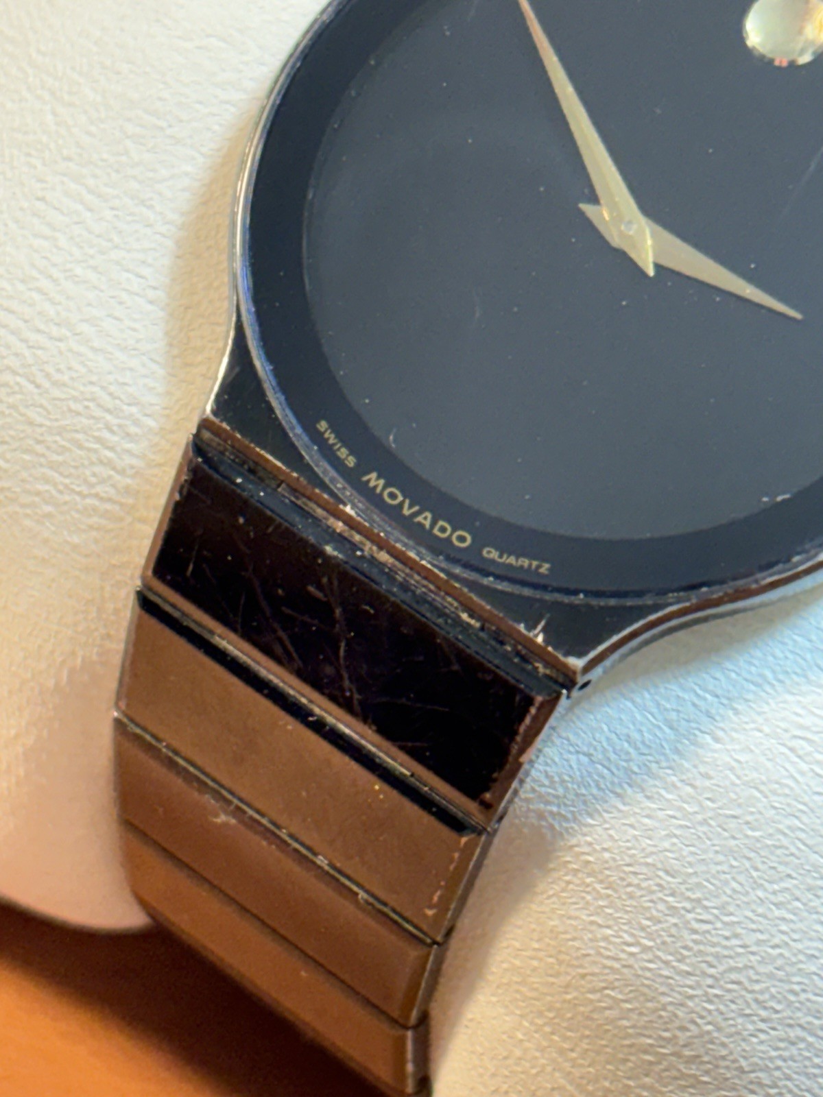 Movado Swiss Museum Women Ultra Thin 84-40-880-AP 32mm Black Watch,Runs