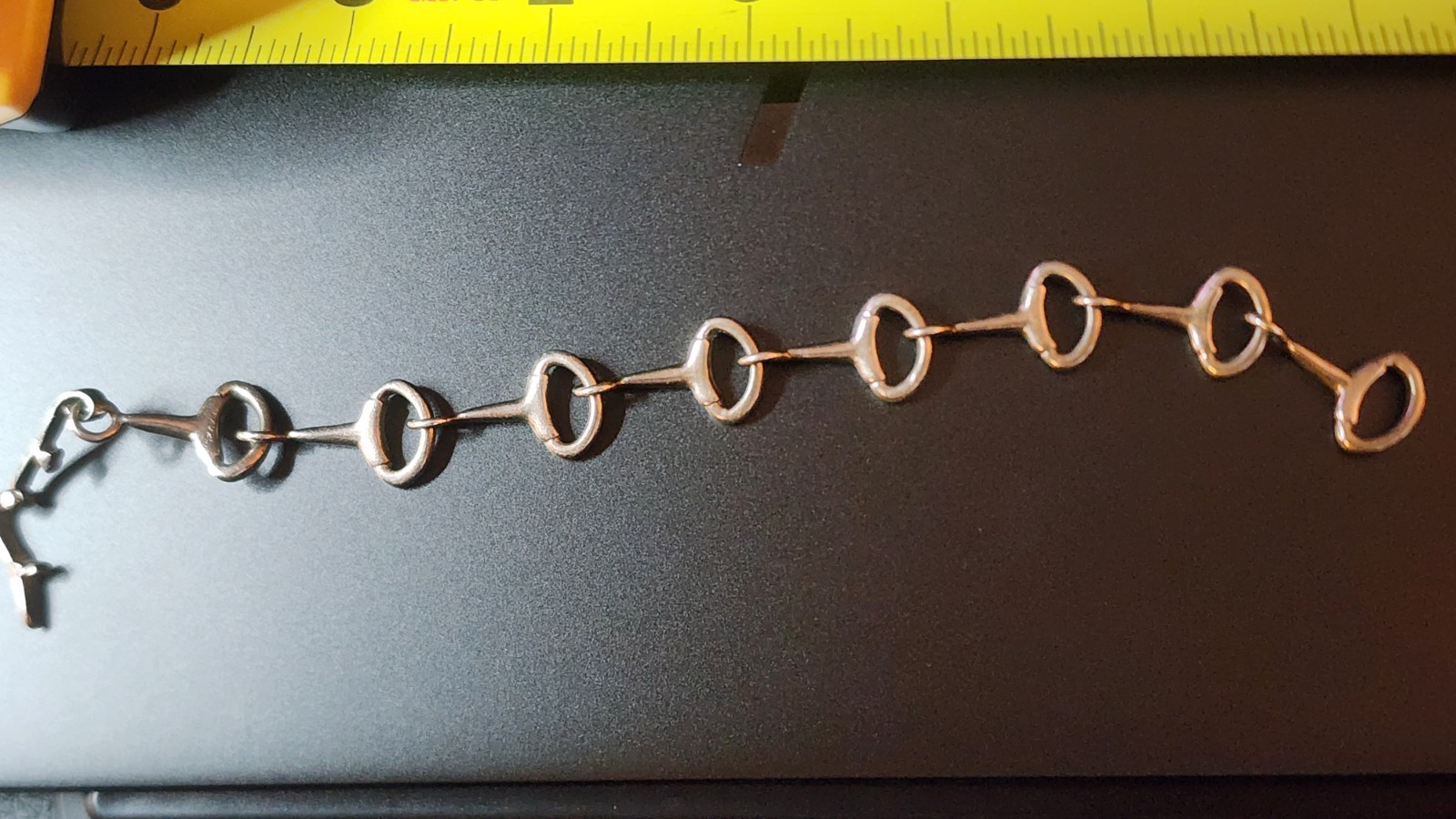 Rare Vintage GUCCI Sterling Silver Horsebit Snaffle Bit Bracelet